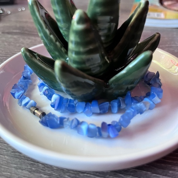 Blue Glass Necklace - Picture 1 of 6